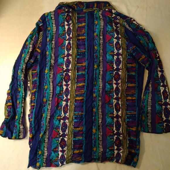 Vintage ZZ Michaels Abstract Pattern Summer Blazer - Picture 7 of 12